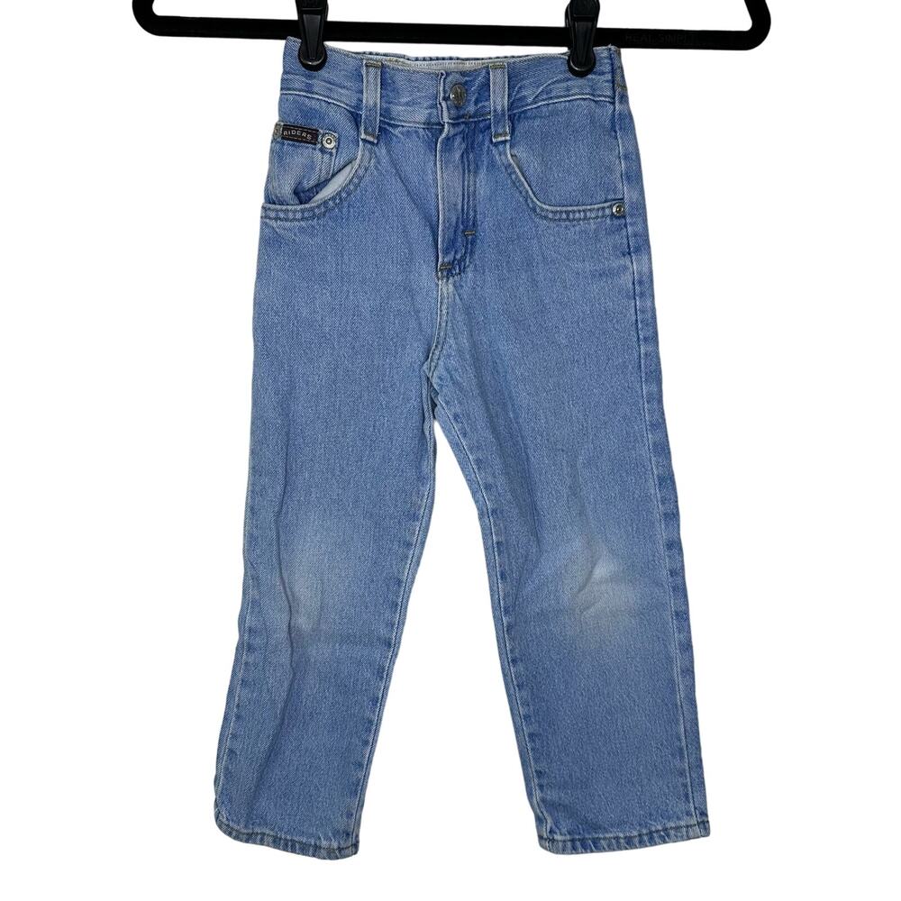 Vintage Riders Denim Jeans Kids Size 5 Light Blue Wash 90s High‎ Waisted